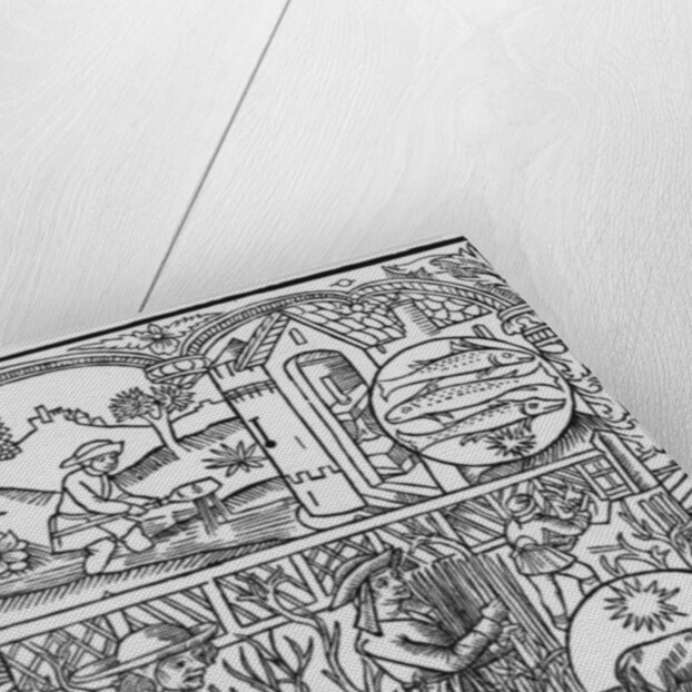 March, fishing and pruning trees, Pisces by Pierre Le Rouge