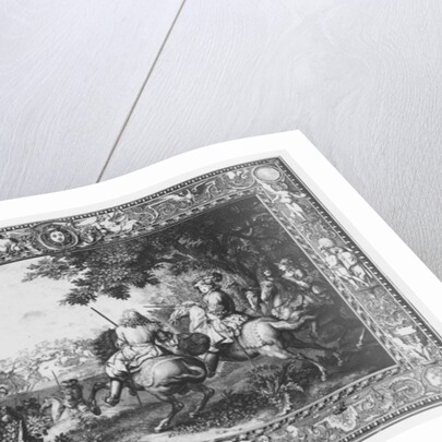 Tenture 'Histoire du Roi', Defeat of Count de Marsin, engraved by Sebastien Le Clerc 1680 by Charles (after) Le Brun