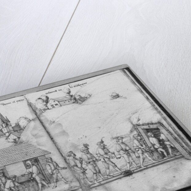 Silver mine of La Croix-aux-Mines, Lorraine, fol.8v and fol.9r, miners entering the mine, c.1530 by Heinrich Gross or Groff