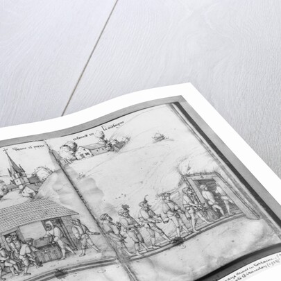 Silver mine of La Croix-aux-Mines, Lorraine, fol.8v and fol.9r, miners entering the mine, c.1530 by Heinrich Gross or Groff
