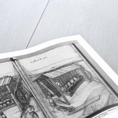 Silver mine of La Croix-aux-Mines, Lorraine, fol.16v and fol.17r, crushing and washing the ore, c.1530 by Heinrich Gross or Groff