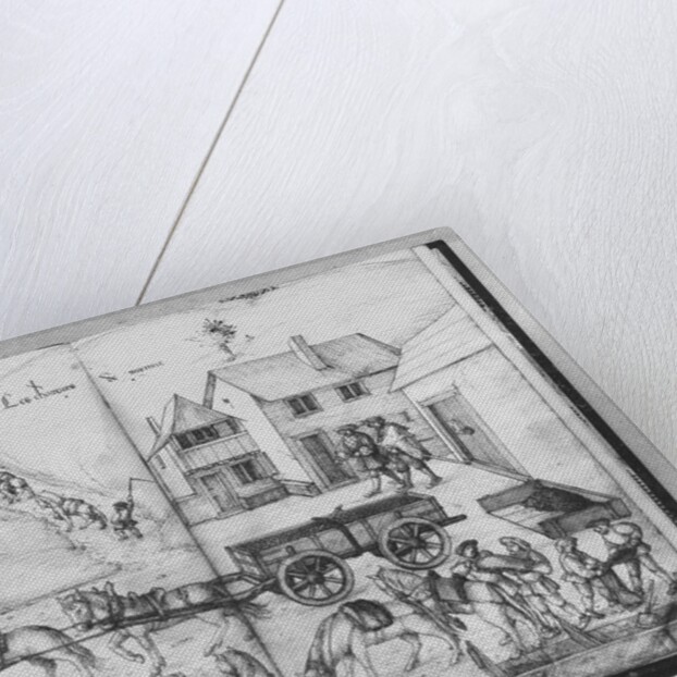 Silver mine of La Croix-aux-Mines, Lorraine, fol.20v and fol.21r, transporting the ore, c.1530 by Heinrich Gross or Groff