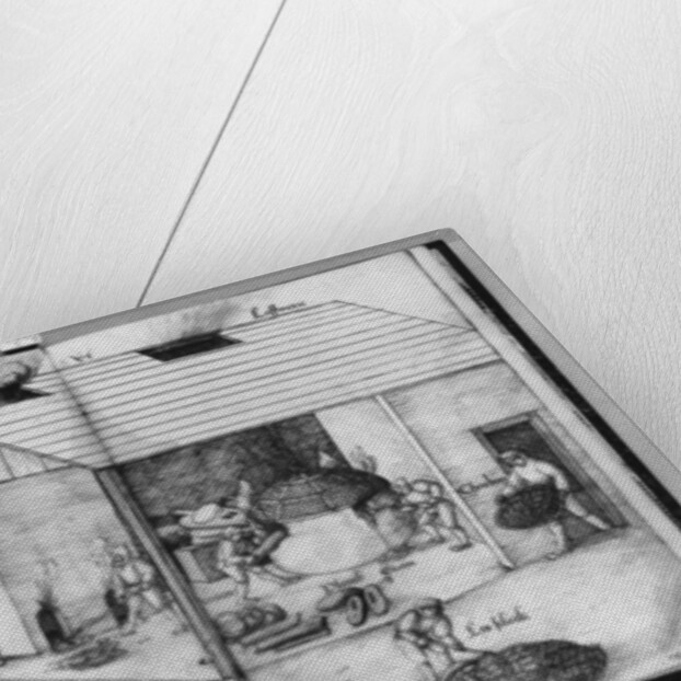 Silver mine of La Croix-aux-Mines, Lorraine, fol.22v and fol.23r, foundry and refining, c.1530 by Heinrich Gross or Groff