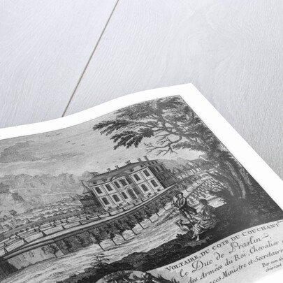 Voltaire's house in Ferney, west side by Louis Signy (after)