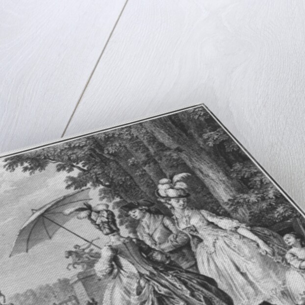 The rendezvous for Marly, engraved by Carl Guttenberg c.1777 by Jean Michel the Younger (after) Moreau