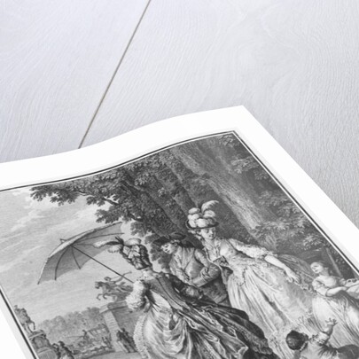 The rendezvous for Marly, engraved by Carl Guttenberg c.1777 by Jean Michel the Younger (after) Moreau