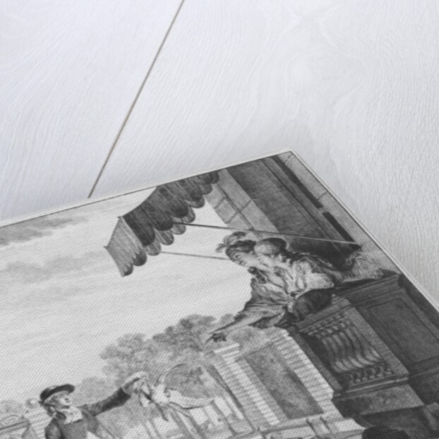 Taking up a bet by Jean Michel the Younger Moreau (after)