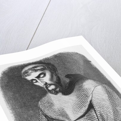Abelard as monk at Saint-Gildas-de-Rhuys by Jean Francois (after) Gigoux