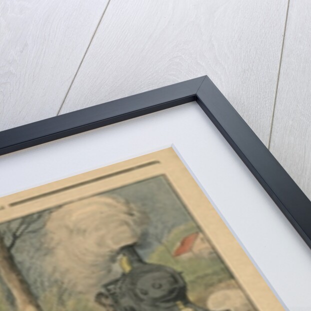 Act of bravery of a level-crossing keeper by French School