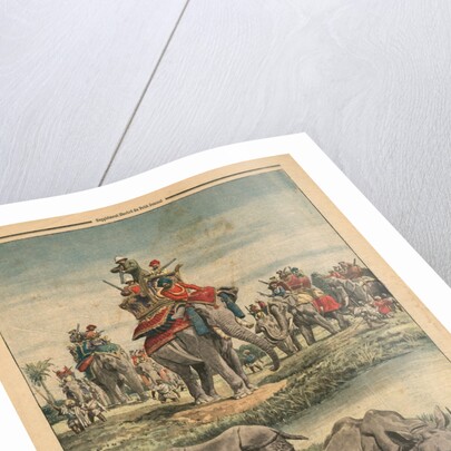 A rhinoceros hunt in honour of King George V by French School