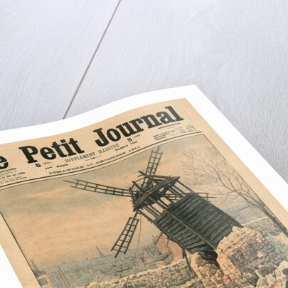 Pulling down one of the last windmills on the Butte Montmartre by French School