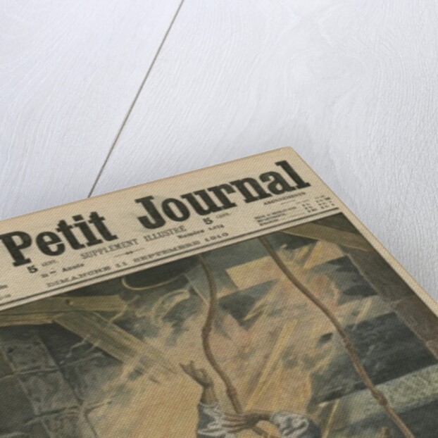 A bell ringer struck by lightning by French School