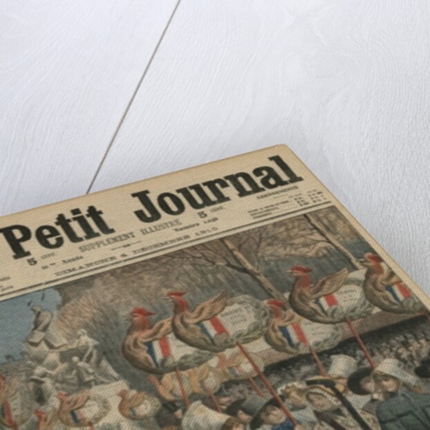 Children dressed in costumes of the provinces parading at the inauguration of the monument Jules Ferry, Paris by French School