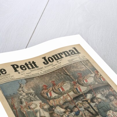 Children dressed in costumes of the provinces parading at the inauguration of the monument Jules Ferry, Paris by French School