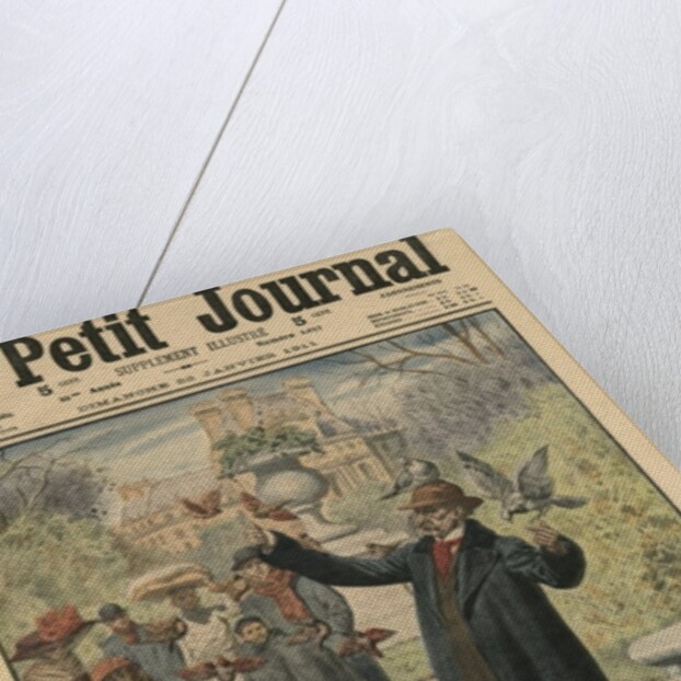 A Parisian type, the bird charmer of the Tuileries by French School