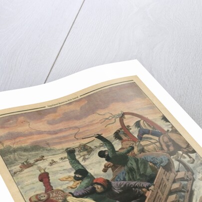 Wedding party attacked by wolves by French School