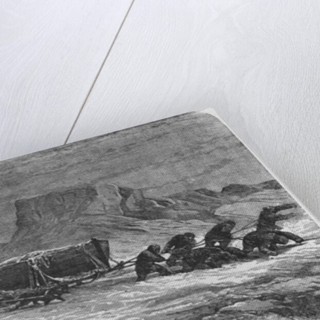 Pulling the sledges through the pack ice by Edouard (after) Riou