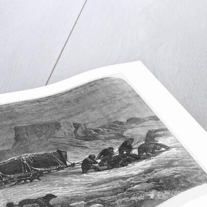 Pulling the sledges through the pack ice by Edouard (after) Riou