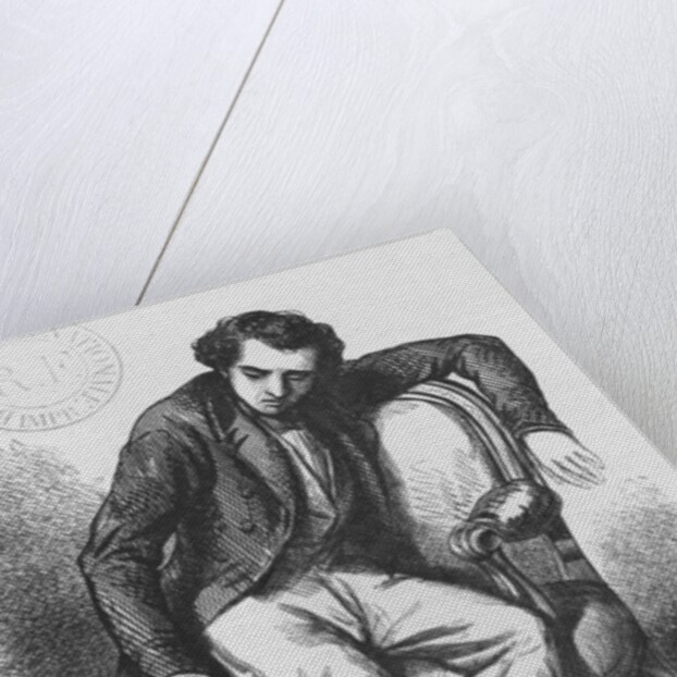 Lucien de Rubempre overwhelmed with sorrow by French School