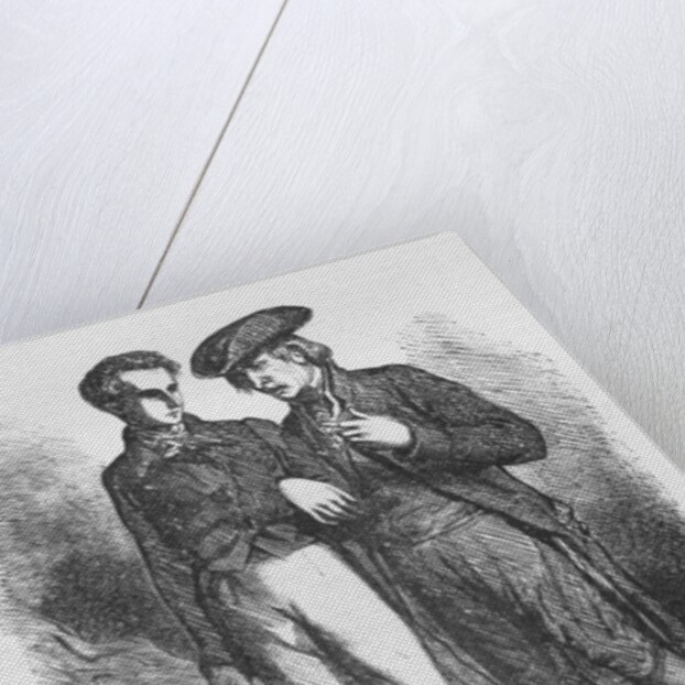 Lucien de Rubempre and Carlos Herrera by French School