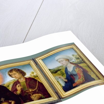 The Braque Family Triptych, St. John the Baptist, Christ the Redeemer between the Virgin and St. John the Evangelist, St. Mary Magdalene, c.1551 by Rogier van der Weyden
