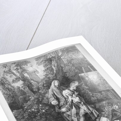 Jean Antoine Watteau and his friend Monsieur de Julienne, engraved by Nicolas Henri Tardieu by Jean Antoine (after) Watteau