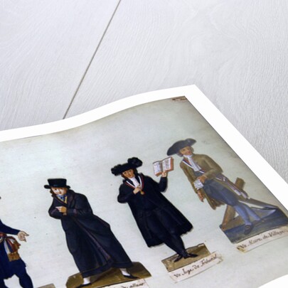 Deputy Armonville, Robespierre and officials form the period of the French Revolution by P. A. & Lesueur J.B. (1750-1850) Lesueur