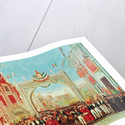 Solemn and Peaceful Entry of the Army of the Three Guarantees into Mexico City on September 27, 1821 by Mexican School