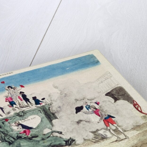 Liberty toppling the statue of the Greatest Despot in the Place Vendome on 11th August 1792, 1792 by French School