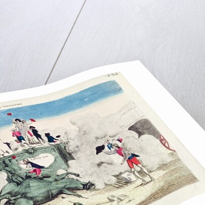 Liberty toppling the statue of the Greatest Despot in the Place Vendome on 11th August 1792, 1792 by French School