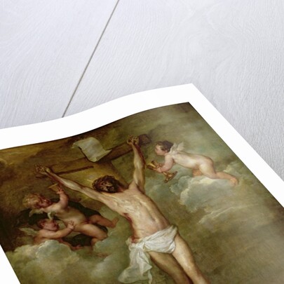 Christ attended by angels holding chalices by Peter Paul Rubens