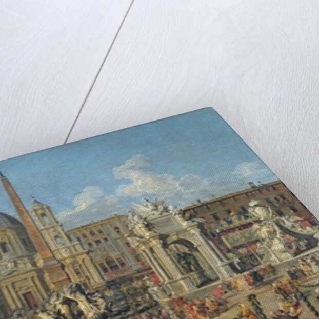 Preparation For the Firework Display Held at Piazza Navona, Rome, to Celebrate the Birth of the Dauphin, 1729 by Giovanni Paolo Pannini or Panini