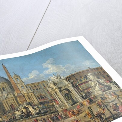 Preparation For the Firework Display Held at Piazza Navona, Rome, to Celebrate the Birth of the Dauphin, 1729 by Giovanni Paolo Pannini or Panini
