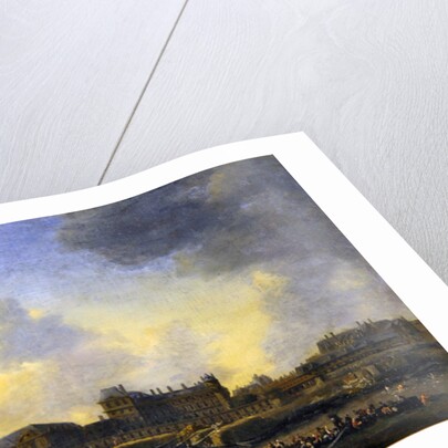 View of the river Seine, the Louvre and the Palais Bourbon, c.1655 by Reinier Zeeman