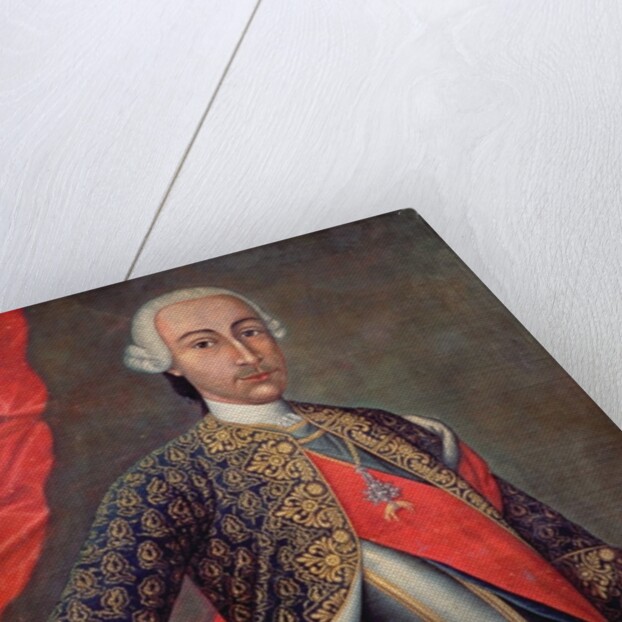 Charles III in armour and wearing the Order of the Golden Fleece by Spanish School