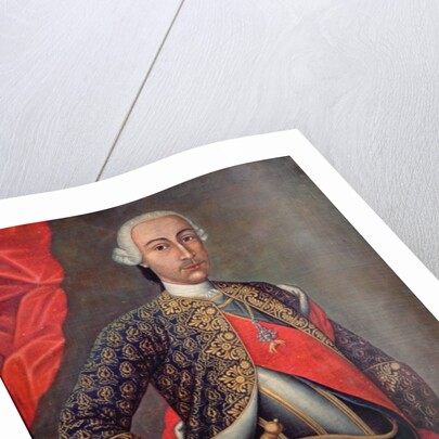 Charles III in armour and wearing the Order of the Golden Fleece by Spanish School