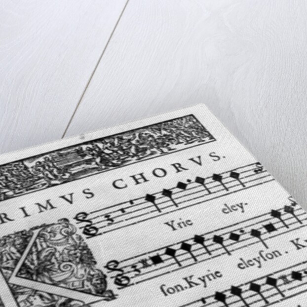 Opening page of the Mass for Double Choir by Nicolas Forme, printed in Paris by Pierre Ballard in 1638 by French School