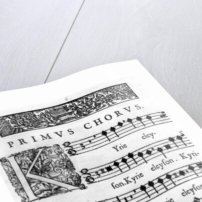 Opening page of the Mass for Double Choir by Nicolas Forme, printed in Paris by Pierre Ballard in 1638 by French School