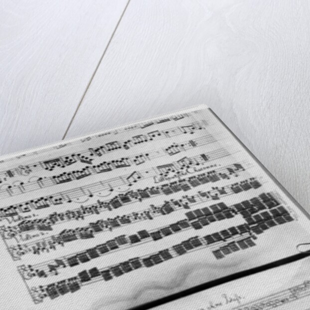 Score for Telemann's Suite for two violins, the 'Gulliver Suite', including the 'Chaconne of the Lilliputians', printed in Hamburg in 1728 by German School