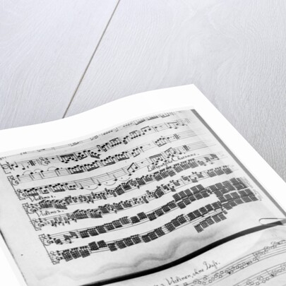 Score for Telemann's Suite for two violins, the 'Gulliver Suite', including the 'Chaconne of the Lilliputians', printed in Hamburg in 1728 by German School