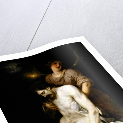 The dead Christ supported by an angel by Alonso Cano