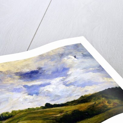 Landscape and clouds by Louis Antoine Leon Riesener