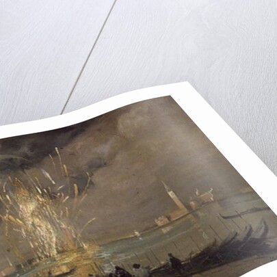 Fireworks over the Lagoon, c.1914 by Italico Brass