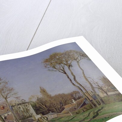 Entrance of the village of Voisins le Bretonneux, 1872 by Camille Pissarro