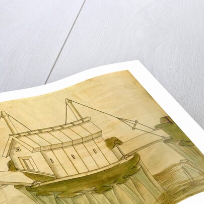 Design for a fortress with two drawbridges by Mariano di Jacopo