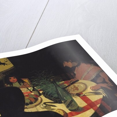 Dinner by Lamplight, 1899 by Felix Edouard Vallotton