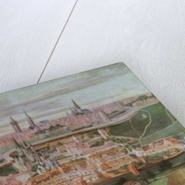 Panoramic view of the city of Ghent at the end of the 16th century 88;Vue de Gand a la fin du XVIeme siecle; by Lucas de (after) Heere