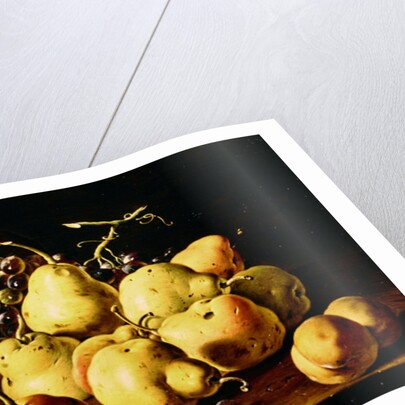 Still Life with quinces, peaches, grapes and pumpkin by Luis Egidio Menendez or Melendez