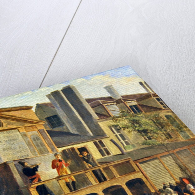 Street theatre performance of Bobeche and Galimafre, c.1820 by Jean Roller