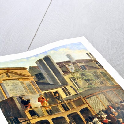 Street theatre performance of Bobeche and Galimafre, c.1820 by Jean Roller